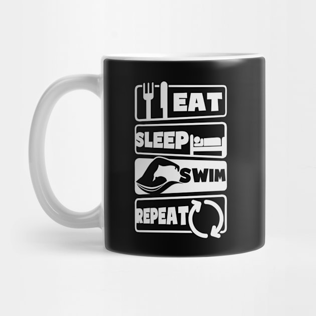 Swimming Athlete Shirt | Eat Sleep Repeat by Gawkclothing